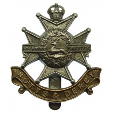 Notts & Derby Regiment (Sherwood Foresters) Cap Badge - King's Crown