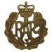 Royal Air Force (R.A.F.) Brass Cap Badge - Queen's Crown