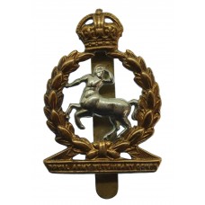 Royal Army Veterinary Corps (R.A.V.C.) Bi-Metal Cap Badge - King's Crown