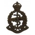 Royal Army Medical Corps (R.A.M.C.) Officer's Service Dress Cap Badge - King's Crown