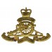 Royal Artillery Officer's Dress Gilt Cap Badge - Queen's Crown