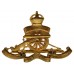Royal Artillery Officer's Gilt Cap Badge - King's Crown