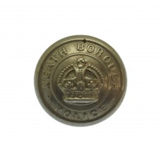 Neath Borough Police White Metal Button - King's Crown (20mm)