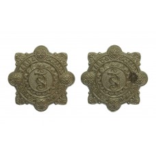 Pair of Garda Siochana (Irish Police) White Metal Collar Badges