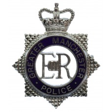 Greater Manchester Police Senior Officer's Enamelled Cap Badge - Queen's Crown