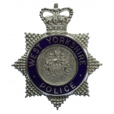 West Yorkshire Police Enamelled Star Cap Badge - Queen's Crown