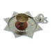 West Yorkshire Police Enamelled Star Cap Badge - Queen's Crown