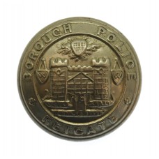 Reigate Borough Police White Metal Coat of Arms Button (26mm)