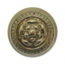 Cumberland & Westmoreland Constabulary White Metal Coat of Arms Button (25mm)