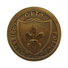 Wakefield City Police Brass Coat of Arms Button (24mm)
