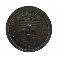 Wakefield City Police Black Coat of Arms Button (24mm)