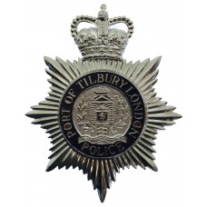 Port of Tilbury London Police Enamelled Helmet Plate - Queen's Crown (c.1992-1995)