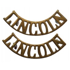 Pair of Lincolnshire Regiment (LINCOLN) Shoulder Titles