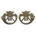 Pair of Duke of Cornwall's Light Infantry Officer's Silver Plated Collar Badges