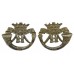 Pair of Duke of Cornwall's Light Infantry Officer's Silver Plated Collar Badges