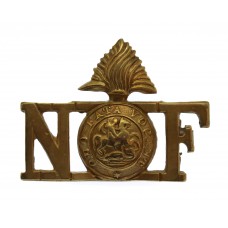 Northumberland Fusiliers Brass Shoulder Title