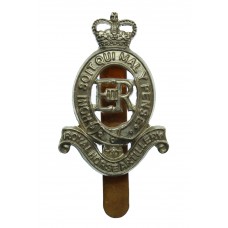 Royal Horse Artillery (R.H.A.) White Metal Cap Badge - Queen's Crown