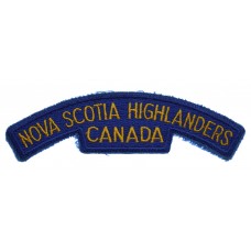 Canadian Nova Scotia Highlanders (NOVA SCOTIA HIGHLANDERS/CANADA) Cloth Shoulder Title