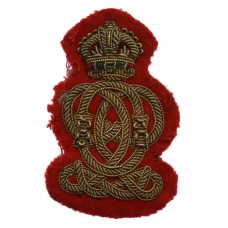 7th Queen's Own Hussars NCO's Bullion Arm Badge - King's Crown