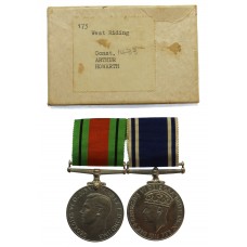 WW2 Defence Medal and George VI Police Long Service & Good Co