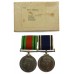 WW2 Defence Medal and George VI Police Long Service & Good Conduct Medal Pair - Constable Arthur Howarth, West Riding Constabulary