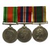 WW2 Defence Medal, War Medal and EIIR Cadet Forces Medal Group of Three - Captain L.H. Cropper