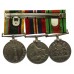 WW2 Defence Medal, War Medal and EIIR Cadet Forces Medal Group of Three - Captain L.H. Cropper