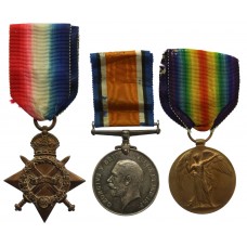 WW1 1914-15 Star Medal Trio - Pte. E.G. Perry, 9th Bn. South Lancashire Regiment