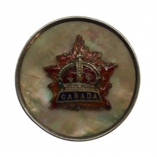 Canadian Military Forces Mother of Pearl & Silver Rim Sweethe
