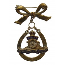 Royal Artillery Brass & Enamel Bow Suspension Sweetheart Broo