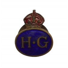 WW2 Home Guard (H.G.) Enamelled Lapel Badge - King's Crown