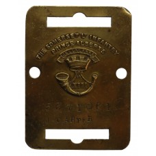 Somerset Light Infantry Duty Bed Plate - 5671201 J. Carter