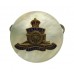 Royal Artillery Mother of Pearl Sweetheart Brooch - King's Crown