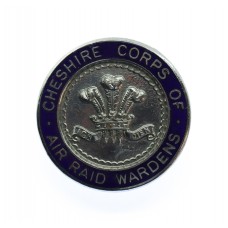 WW2 Cheshire Corps of Air Raid Wardens ARP Enamelled Lapel Badge