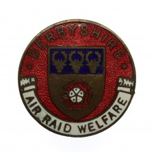 WW2 Derbyshire Air Raid Welfare Enamelled Lapel Badge