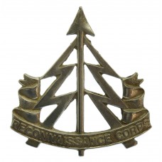 Reconnaissance Corps White Metal Cap Badge