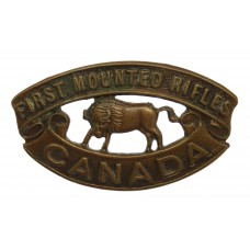 Canadian First Mounted Rifles of Canada WW1 C.E.F. Shoulder Title