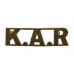 King's African Rifles (K.A.R.) Shoulder Title