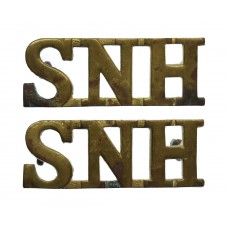 Pair of South Notts Hussars (SNH) Shoulder Titles