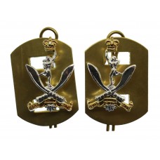 Pair of Queen's Gurkha Signals Collar Badges