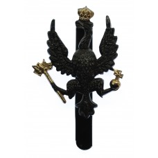 14th/20th King's Hussars Black Anodised (Staybrite) Cap Badge