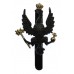 14th/20th King's Hussars Black Anodised (Staybrite) Cap Badge