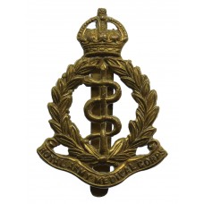 Royal Army Medical Corps (R.A.M.C.) Brass Cap Badge - King's Crown