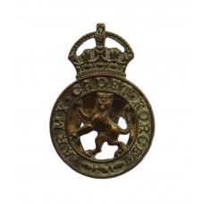 Army Cadet Force Brass Lapel Badge - King's Crown