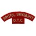 Bristol University O.T.C. (BRISTOL UNIVERSITY/O.T.C.) Cloth Shoulder Title