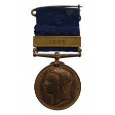 1887 Metropolitan Police Jubilee Medal (Clasp - 1897) - PC. F. Clements, 'P' Division (Camberwell)