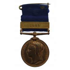 1887 Metropolitan Police Jubilee Medal (Clasp - 1897) - PC. F. Clements, 'P' Division (Camberwell)