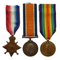 WW1 1914-15 Star Medal Trio - Pte. J.H. Copleston, West Riding Re