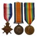 WW1 1914-15 Star Medal Trio - Pte. J.H. Copleston, West Riding Regiment - Wounded