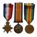 WW1 1914-15 Star Medal Trio - Pte. J.H. Copleston, West Riding Regiment - Wounded